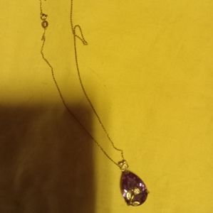 Real Sterling silver real amethyst stone